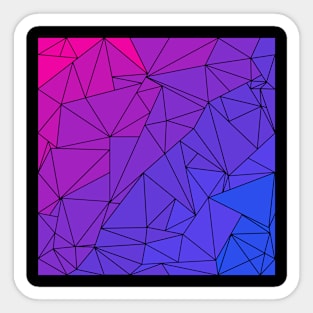 Pink to Blue Triangle Mosaic Sticker